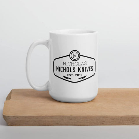 Nicholas Nichols Knives White glossy mug - Nicholas Nichols Knives