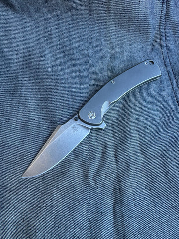 Nicholas Nichols 3.5" Guppy Folder Full Smooth Ti with Magnacut Blade