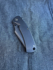 Nicholas Nichols 3.5" Guppy Folder Full Smooth Ti with Magnacut Blade