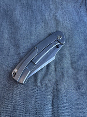 Nicholas Nichols 3.5" Guppy Folder Full Smooth Ti with Magnacut Blade