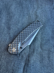 Nicholas Nichols 3.5" Guppy Folder Full Frag Pattern Ti with Magnacut Blade