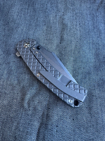 Nicholas Nichols 3.5" Guppy Folder Full Frag Pattern Ti with Magnacut Blade