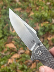 Nicholas Nichols 3.5" Guppy Folder Full Double Bogey Ti with Hand Ground Magnacut Blade