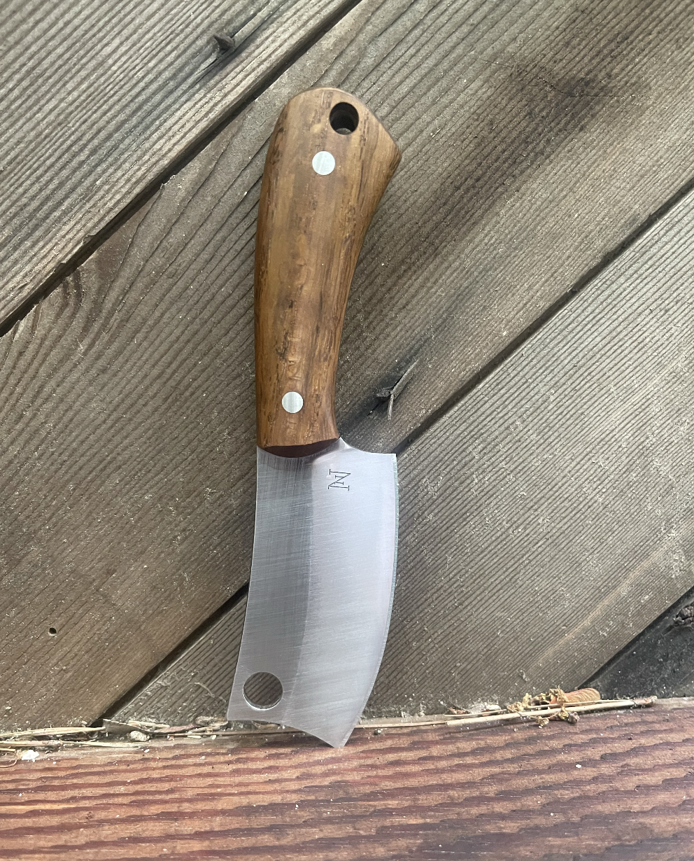 Small Walnut Cleaver #1 — Lost Planet Forge - Fine Handmade Knives