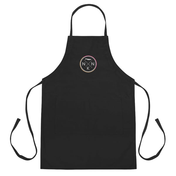 NNK Black Embroidered Apron