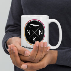 NNK White glossy mug